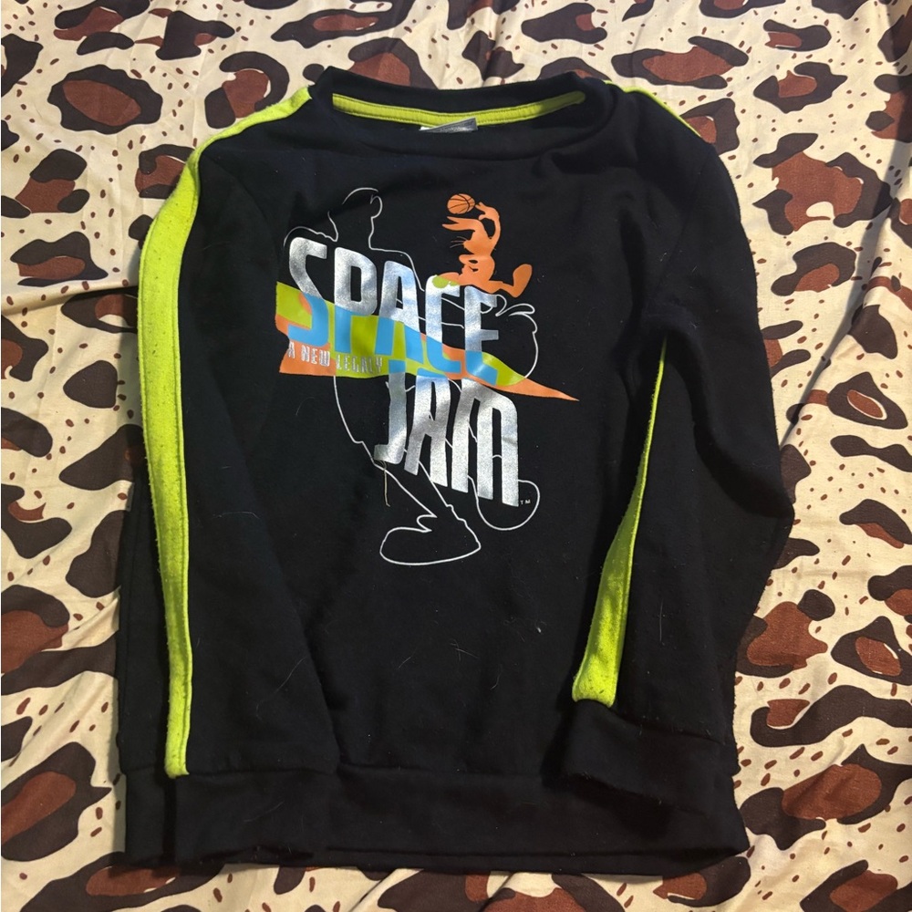 Space Jam Kids Black and Green Sweatshirt